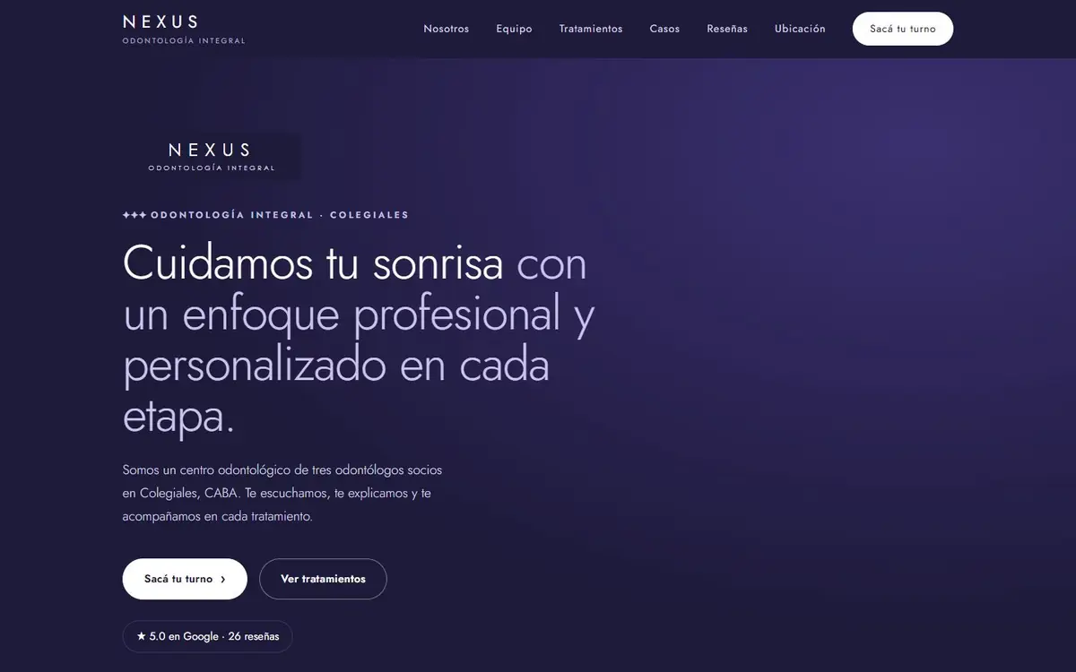 Portada de Nexus Odontología